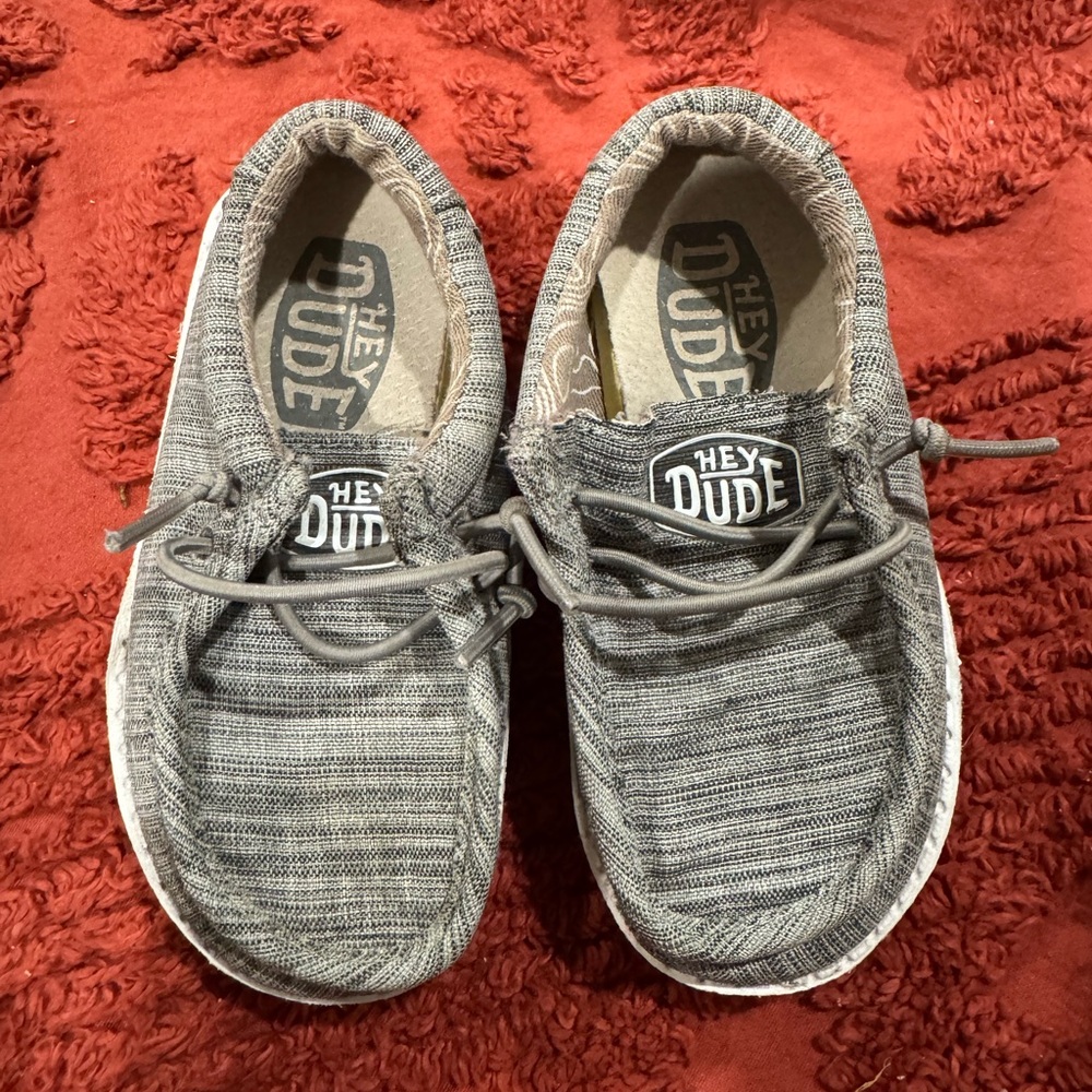 Hey Dude Toddler Gray Wally Washed Canvas Shoes